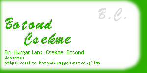 botond csekme business card